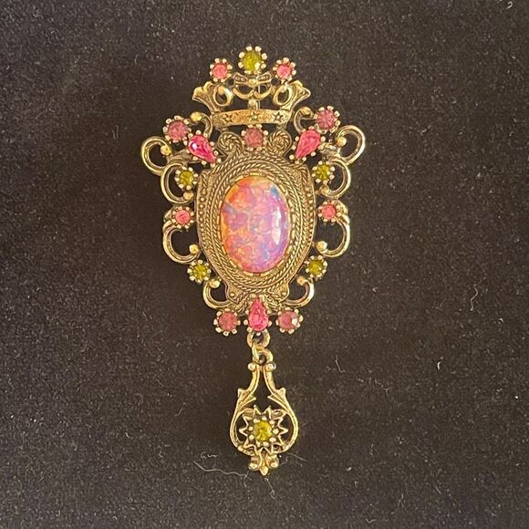 Sarah Coventry Jewelry - Vintage Sarah Coventry "Contessa" Rhinestone Brooch/Pendant Gently Loved